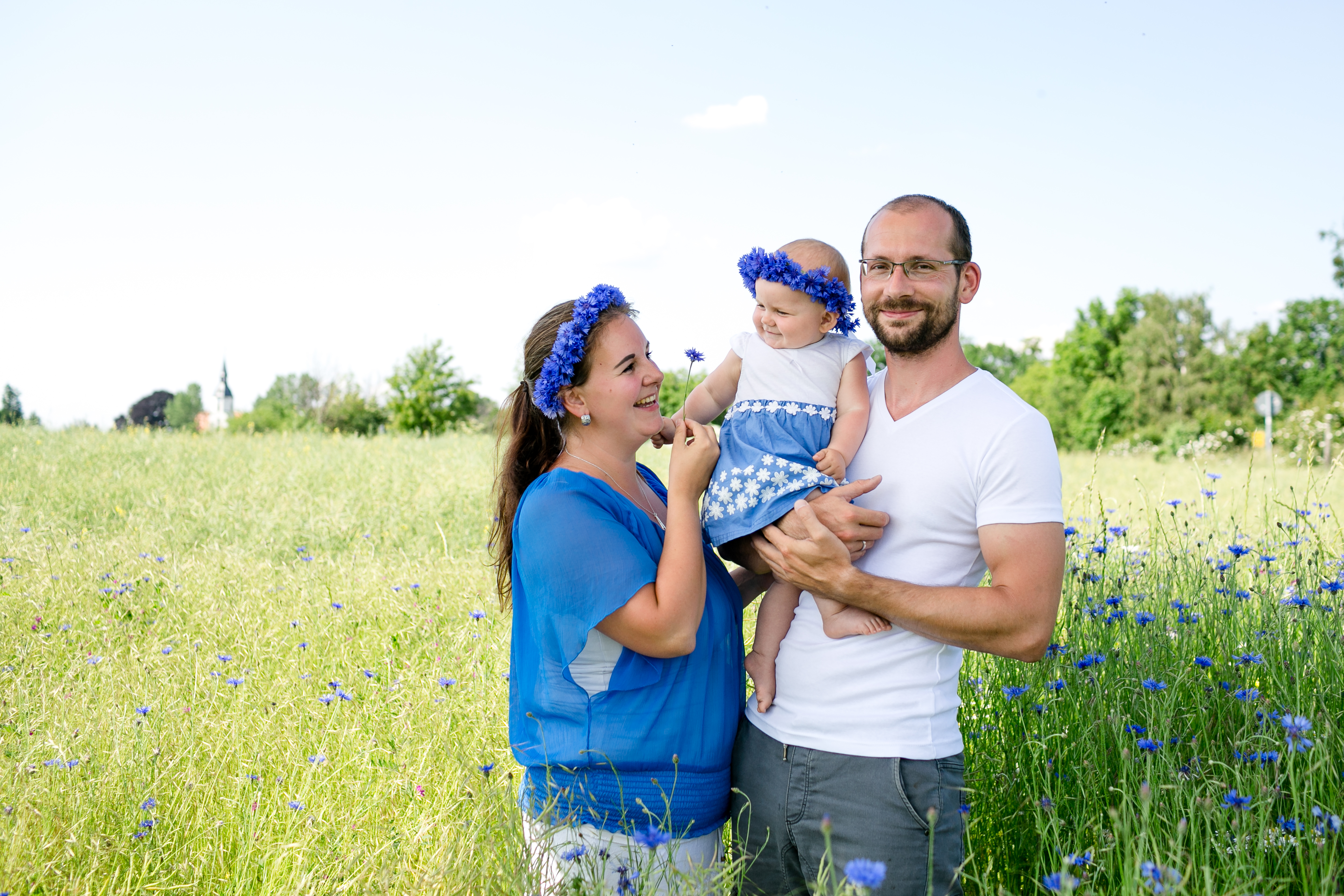 Minishooting Familienbilder Dresden Kornblumenaktion Linda Roeck